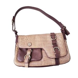 Vintage Tosca Blu Croc Print Leather Bag